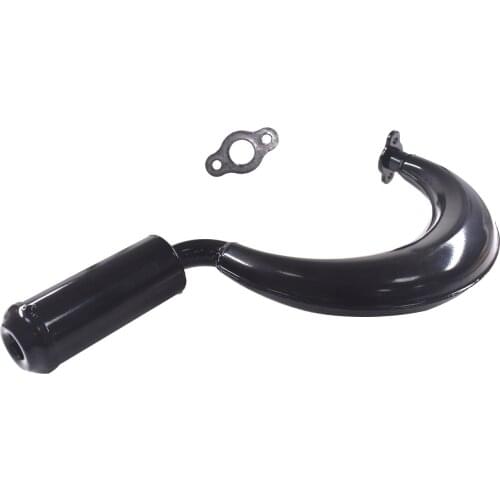 Black Half Moon Muffle Exhaust Pipe 49cc 80cc Motorized Motorised Bicycle Bike