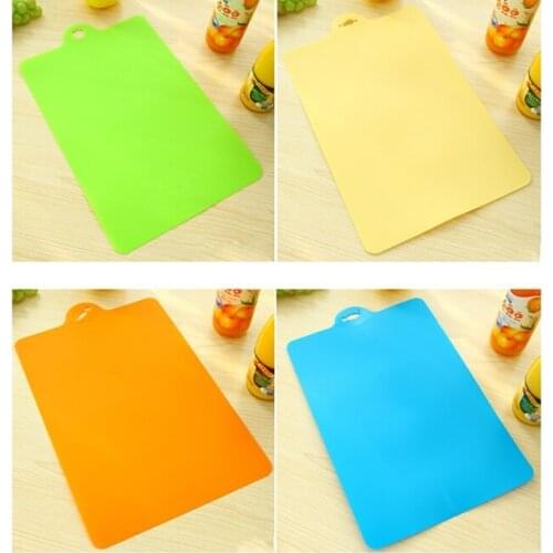 New 21.5*32.5cm Cutting Board Kitchen Cooking Tools Flexible PP Plastic Non-slip Hang Hole Food Slice Cut Chopping Block AUG889