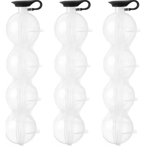 4 Cavity Ice Cube Maker For Freezer Icecream Cold Drinks Whiskey Cocktails Round Ice Ball Ice Grid Party For Bar Kitchen Tool