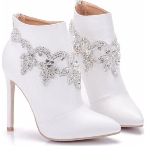 Hot sale 2019 Fashion Women High Quality Ankle Boots Shoes Sexy High Heels Zipper Shoes Woman Party Wedding Boots