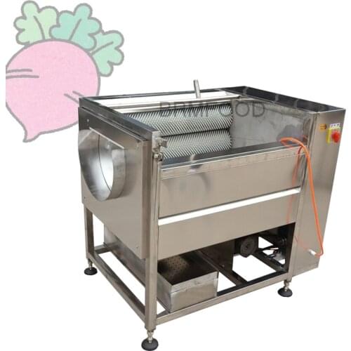 Pepper Tomato Potato Ginger Pumpkin Seafood Vegetable Soft Brush Washing Peeling Machine