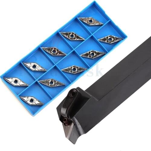 1pc MVQNR2020K16 MVQNR2525M16 External Turning Tool Holder+10pcs VNMG160404 VNMG160408 CNC Carbide Insert Lathe Cutting Tool set