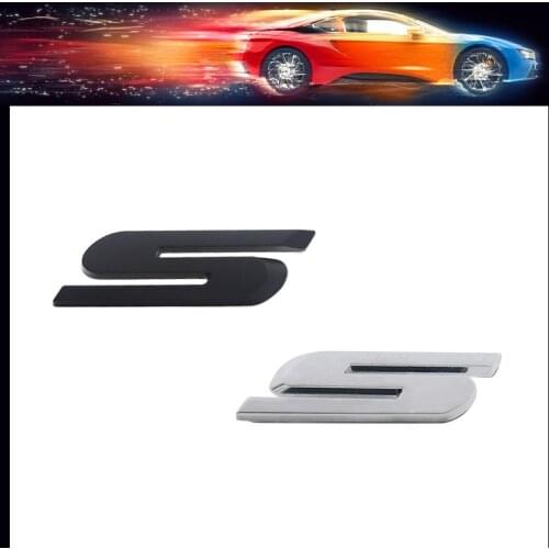 S Sport edition car Fender trunk Rear Emblem Badge Sticker for Focus Mondeo Kuga Fiesta Escort Mustang Explorer Excape Edge
