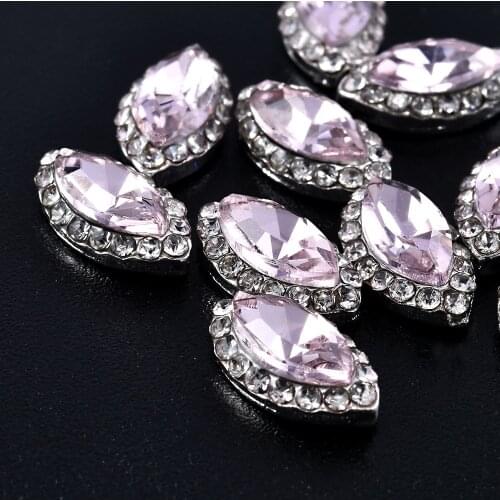 DIY 10pcs/pack 3d Nail Charms Marquise Purple Rhinestones Nails Tips Tools Nail Art Decorations Alloy Jewelry Nails Tips Tools
