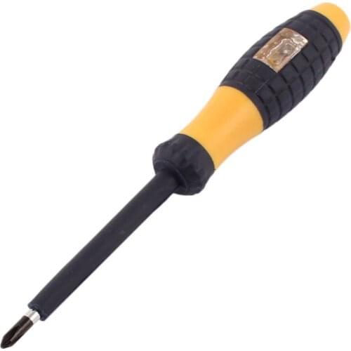Uxcell 1pcs AC DC 12V-250V Voltage Tester Electroprobe with Phillips Screwdriver Grounding Test Break-point Test Plastic Handle