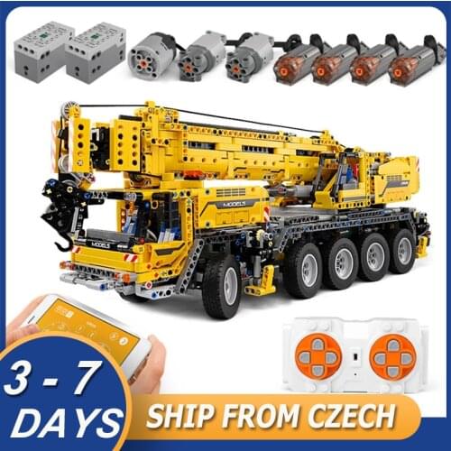 Mould King 13107 High-Tech Motor Power Mobile Crane Mk II Car Building Kits Blocks Bricks APP RC Crane Truck Toys Gifts
