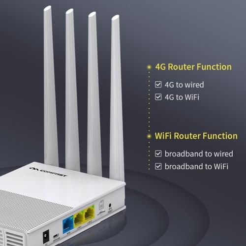 E3 4 Antennas WiFi Router Extender 4G LTE 2.4G Home Wireless Network for COMFAST Office Caring Computer Supplies