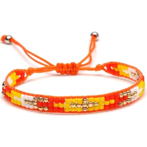 Japan MIYUKI Bead Mini Cross Hound Beaded Friendship Bracelet Women Men Grey Yellow Glass Seed Beads Hand Woven Jewelry Present