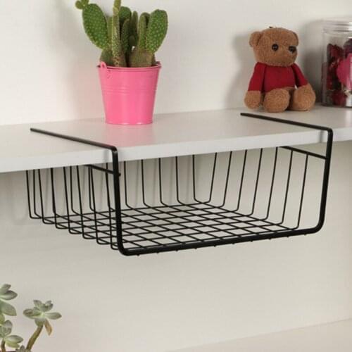 Iron Under Shelf Storage Rack Holder Dormitory Bedroom Space Saving Decoration