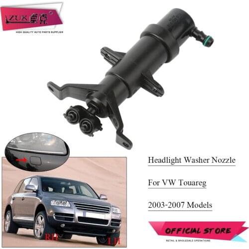 ZUK Headlight Washer Nozzle Assy For Volkswagen Spray Jet Actuator For Touareg 2002 2003 2004 2005 2006 2007 LH=RH