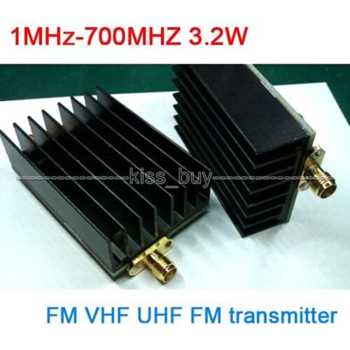 1MHZ-700MHZ 3.2W 30DB HF VHF UHF FM transmitter Broadband RF Power Amplifier For Ham Radio Walkie talkie Shortwave remote