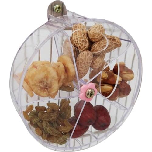 1pc Parrot Foraging Wheel Bird Feeder Acrylic Rotating Bird Rotate Wheel Parrot Food Wheel Pet Feeding Supplies