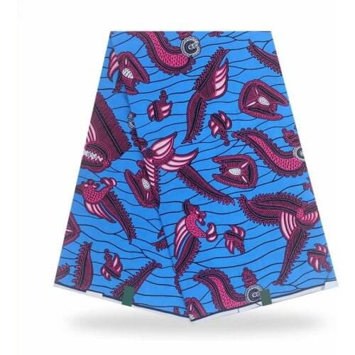 100%Soft Ankara African Wax Prints For Fabric Real Cotton Best Quality Nigerian Style Dress Material For Sewing 6 Yards V-L 5-93