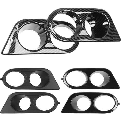 2pcs Front Bumper Foglight Cover Dual Holes Fit for BMW E46 M3 2001 2002 2003 2004 2005 2006 Plastic Car Accessory