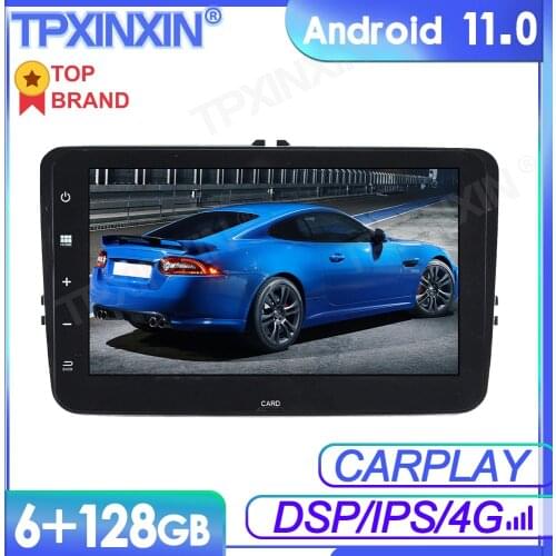 6+128GB Android 11 For Volkswagen HC Car Multimedia Player GPS Navi Audio Stereo Screen DVD Head Unit Tape Recorder