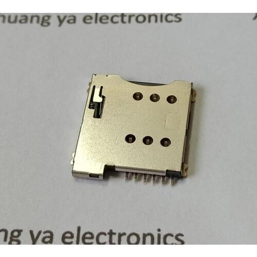 6P Push-push type small MICRO SIM card socket holder seat slot