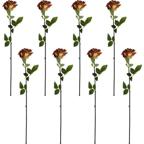 Wedding Decor Simulation Flower 8 Pcs Morandi Color Holiday Use PU Material PU 71CM Long Home Decoration