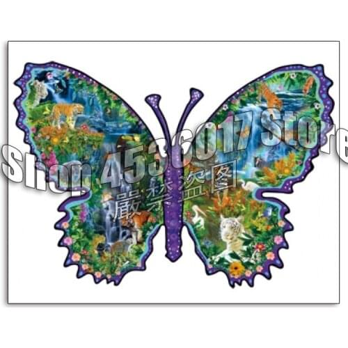 Full Square Drill 5D DIY Diamond Painting Rainforest Butterfly Embroidery Cross Stitch Diamond Mosaic Home Decor Gift Needlework