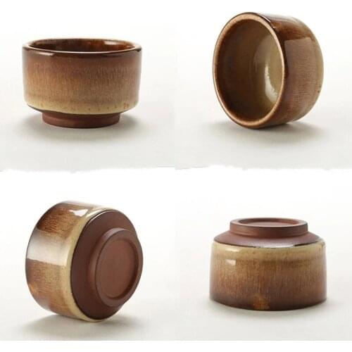 Authentic Purple Clay Teacup Antique Tea Cup Coarse Pottery Master Cup Japanese Style Bowl Creative Small Tea Bowl