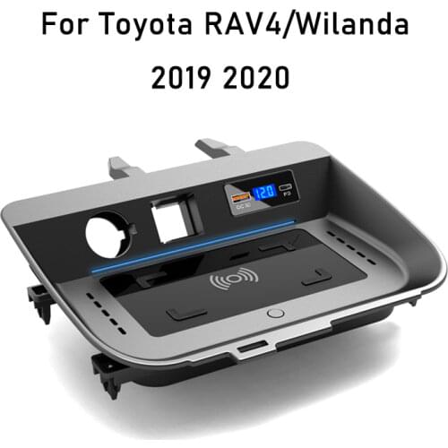 For Toyota RAV4 Wildlander 2019 2020 Cigarette Lighter Modified 15W Auto Parts Car Mobile Phone Wireless Fast Charging Board