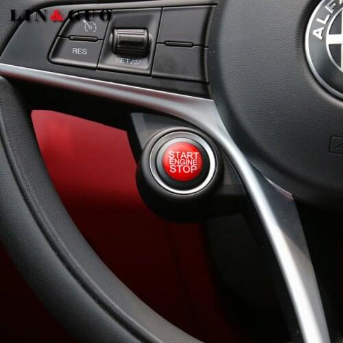 Car Accessories dedicated a key to for Alfa romeo Giulia Stelvio start button decorative ignition Stickers Car styling