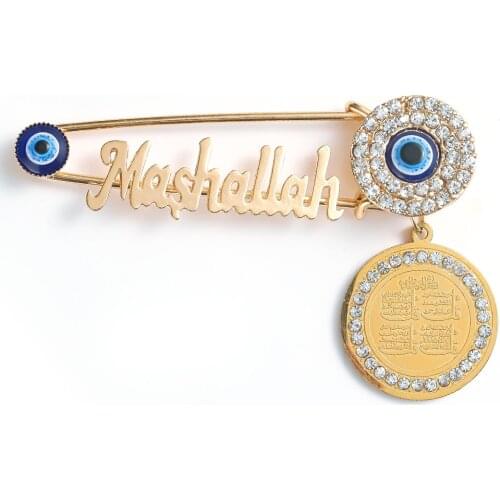 Religious Style Crystal Brooch Muslim Islam Baby Brooch Brooch Amulet Jewelry