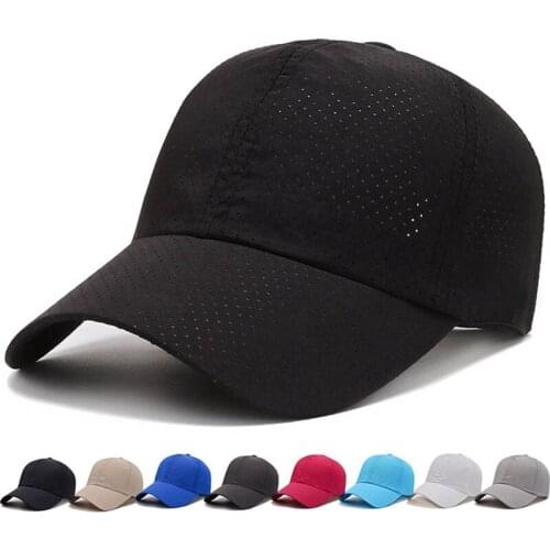 Quick-Dry Mens caps Baseball Caps Men Women Summer Thin Mesh Breathable Golf Tennis Cap Adjustable Outdoor Sports Sun Hats