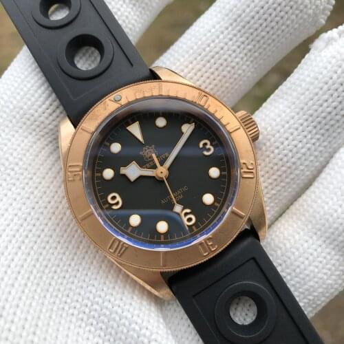 STEELDIVE 1958S Bronze Dive Watch Limited CuSn8 Bronze Watch Automatic Mens Watches Mechanical Waterproof 200m NH35A Sapphire