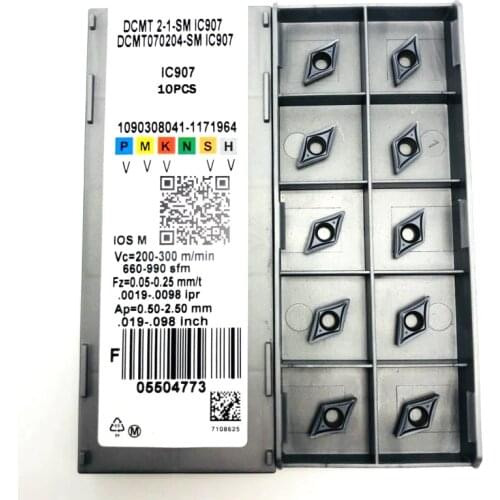 DCMT070204 SM IC907 IC908 external turning tool metal turning tool CNC blade lathe tool tungsten carbide cutting tool promotion