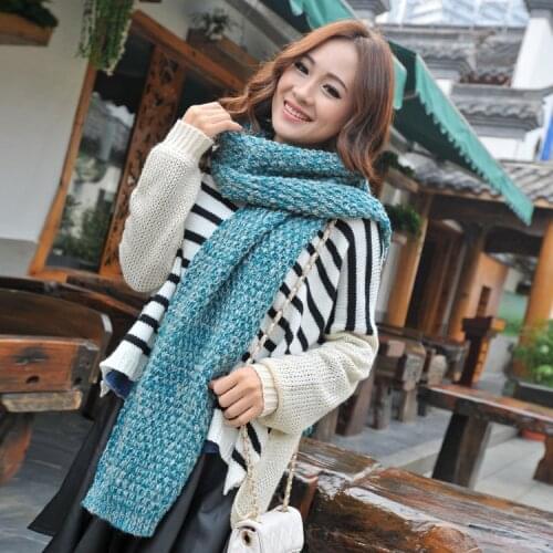 Difanni Winter Newest Solid Scarf Women Echarpe Soft Scarf Luxury Brand Warm Scarves Fashion Foulard knitted scarves