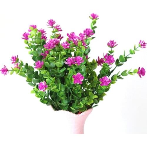 Simulation milan grass plastic lasagna fake flower home wedding garden decoration long branch bouquet DIY bridal silk flower sim