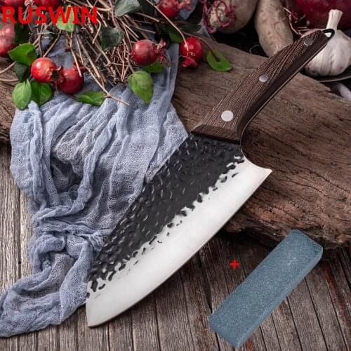 Forged Kitchen Knife Traditional Stainless Steel Sharp Butcher Knife Ladies Labor-Saving Slicing Knife Household Meat Cutting