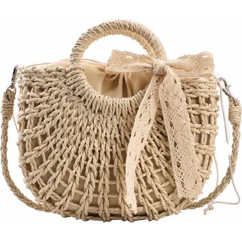 Small bag bolsos mujer woven bag sac a main femmes straw bag basket phone bag crossbody handtas tote shoulder bag women handbag