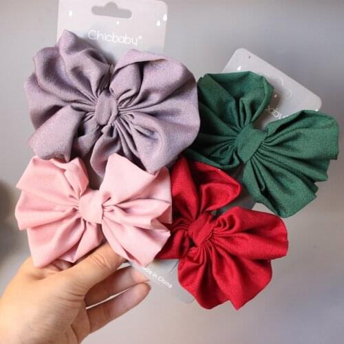 2020 Lovely Baby Girls Bohemian Style Bow BB Hair Clips Headwear Children Cute Cotton Hairpins Hair Accessories