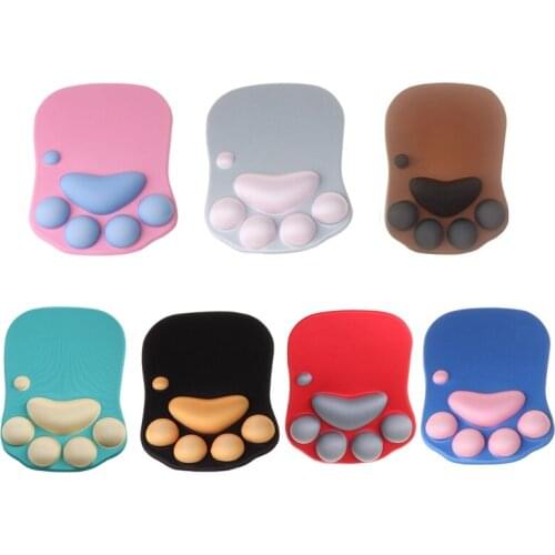 3D Cute Mouse Pad Anime Soft Silicone Cat Paw Mouse Pad Wrist Rest Support Memory Foam Gaming Mousepad Mat Au11 21 Dropshipping
