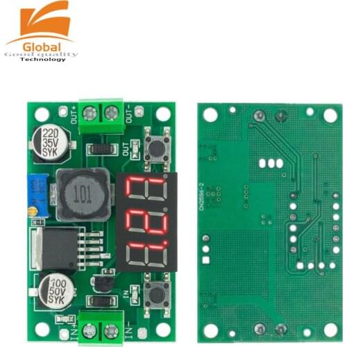 1pcs LM2596 Original DC 4.0~40 to 1.3-37V NEW Adjustable Step-Down Power Module + LED Voltmeter DC/DC