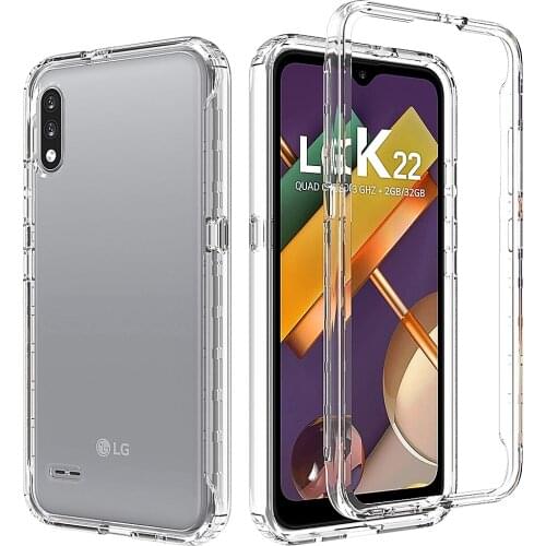 Transparent Clear Case for LG K22 Silicone Phone Back Bag Gradient Full Body Shockproof Hard Protective Cover for LG K22 K 22