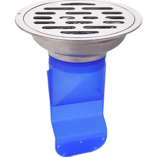 10Cm Silicone Kitchen Strainer Bathroom Pipe Sewer Drain Anti-Odor Pest Control Floor Drain Accessories Round Stainless Steel Co