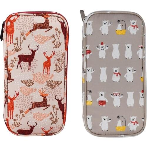 Knitting Storage Bag Empty Crochet Hooks Pouch Knitting Needles Kit Organizer Case For Needles Scissors Ruler Sewing Accessories
