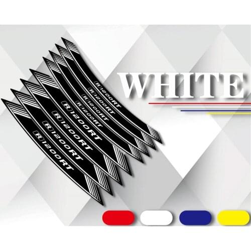 Motorcycle Tires Reflective Stripe Sticker Front Rear Wheel Decals Sticker Set For BMW R1200RT r 1200rt R 1200RT With Logo