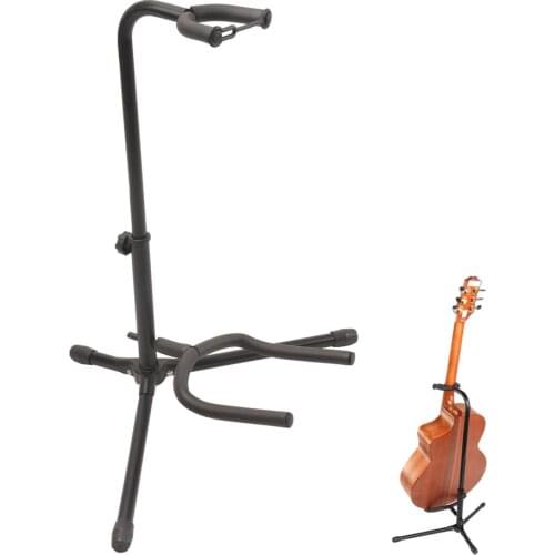 High Quality Portable Aluminum Alloy Floor Guitar Stand with Stable Tripod Holder for Acoustic Electric Guitars Bass