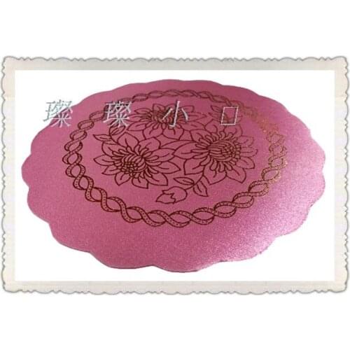 YJ-1004# Pink Diameter 12cm PVC Mat for plate bowl table hotel dining cushion ashtray vase Place mats/Waterproof(6 pieces/lot)