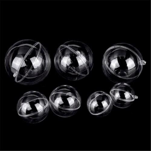 Fillable Ball,Christmas Baubles Transparent Ball Fillable Sphere Ornament for Xmas Tree Home Decoration Wedding Birthday Party