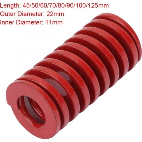 1Pcs 45/50/60/70/80/90/100/125mm TM Red Medium Load Compression Mould Spring 22mm OD 11mm ID Spiral Metal Stamping Die Spring