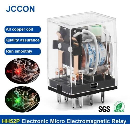 1Pcs JZX-22F HH52P Electronic Micro Mini Electromagnetic Relay 8PIN Coil DPDT 5A DC24V AC220V AC24V DC12V DC220V