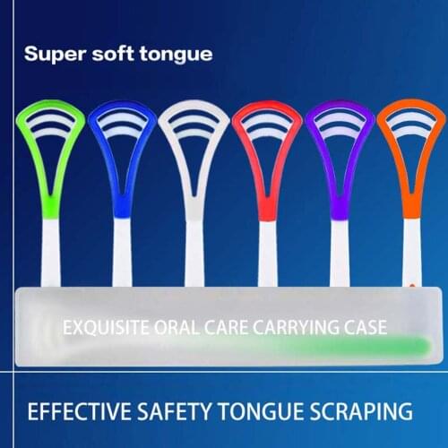 1 Pcs Useful Tongue Cleaners Scrapers For Oral Care Soft Cleaning Scraper Plastic Brush Cleaner Reusable Fresh Breath Makers New