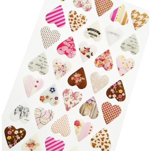 1pack/lot New novelty 3D heart style DIY Multifunction label /mobile stickers /Scrapbooking School Stationery