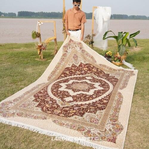 2x3m Handmade Persian pure silk area rug hand knotted oriental carpet (YL0958)