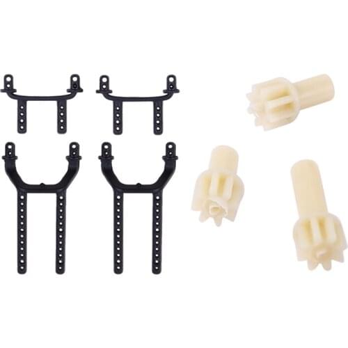 4Pcs K989-50 K989-51 Front & Rear Car Shell Column with 3Pcs K989-30 Driving Gear Kit Front Rear Pinion Gear