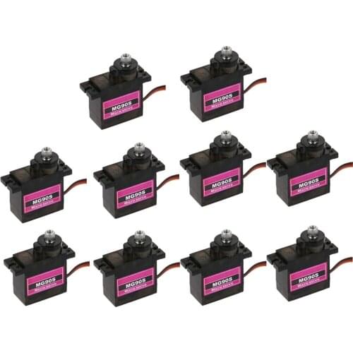 5/10/20/50 Micro Servo MG90S Servo with Metal Gear for RC Helicopter Airplane Model Truck Boat Robot and Racing Car 9g Servo